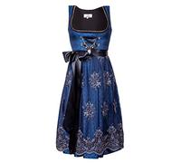 Edelnice Trachtenmode Exklusives Designer Midi Dirndl Josepha inkl. Spitzen Dirndlschürze und Charivari Gr. 32-54 (46)