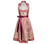 Edelnice Trachtenmode Exklusives Designer Stehkragen Midi Dirndl Diana inkl. Spitzen Dirndlschürze Gr. 32-54