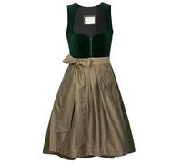 Edelnice Trachtenmode Midi Dirndl Livia Samt Grün inkl. traditioneller Dirndlschürze Gr. 32-54 (DE/NL/SE/PL, Numerisch, 52, Regular, Regular, Grün)