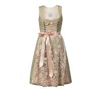 Edelnice Trachtenmode Midi Dirndl Simona Pastell Grün inkl. Spitzenschürze in Gr. 32-54 (DE/NL/SE/PL, Numerisch, 36, Regular, Regular, grün)