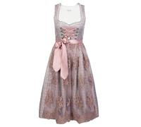 Edelnice Trachtenmode Mini Dirndl 2-teilig Aurelie mit Spitzenschuerze Gr. 32-56 (DE/NL/SE/PL, Numerisch, 50, Regular, Regular, Grau)