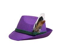 Edelnice Trachtenmode Trachten Filzhut mit echter Feder, Farbe lila