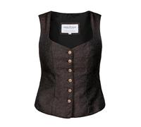 Edelnice Trachtenmode Trachten Mieder Korsage Dorothea mit Ranken- und Blattmuster Gr. 32-50 (DE/NL/SE/PL, Numerisch, 36, Regular, Regular, Schwarz)