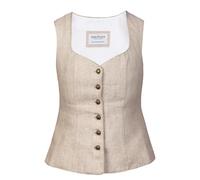 Edelnice Trachtenmode Trachten Mieder Korsage Lotta aus Leinen Gr. 32-50 (DE/NL/SE/PL, Numerisch, 42, Regular, Regular, Creme)