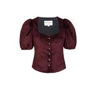 Edelnice Trachtenmode Trachten Mieder Ronja Samt Grün oder Bordeaux Gr. 32-54 (DE/NL/SE/PL, Numerisch, 32, Regular, Regular, Bordeaux)