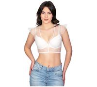 Edelnice Trachtenmode transparente Dirndlbluse Sophie mit Flügelärmeln in schwarz oder weiß
