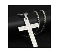 Edelstahl-Anhänger Christliche Bibel Gebet Kreuz Anhänger Männer Halskette Charming Jewelry