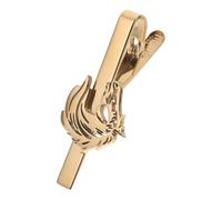 Edelstahl Krawattenklammer Goldene mit Pferdekopf für Herren | Elektroplattierte Oberfläche, Glänzendes Finish, Windfester Halt, Passend zu Krawatten und Hemden