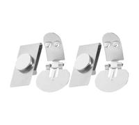 Edelstahl Magnetische Krawattenklammern 2 Paar Unsichtbare, Silber | Kompakte Größe, Automatische Positionierung, für Anzug und Smoking, Schnelle Morgenroutine, Verborgenes Halten