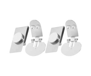 Edelstahl Magnetische Krawattenklammern 2 Paar Unsichtbare, Silber | Kompakte Größe, Automatische Positionierung, für Anzug und Smoking, Schnelle Morgenroutine, Verborgenes Halten