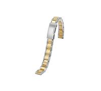 Edelstahl-Metallarmband, 10mm 12mm 14mm 16mm, passend for DW/Casio/Fossil/Cartier Tank, Damen-Armband(Silver Gold,16mm)