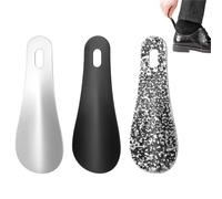 Edelstahl Mini Metall Schuhanzieher Kurz, 3 Stück10 cm 4" Kleiner Schuhanzieher Kleiner Schuhanzieher Metall für Erwachsene, Kind und Senioren mit Löchern zum Aufhänge