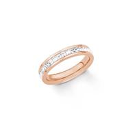 s.Oliver 2018553 Damen Ring Edelstahl Rose Weiß 58 (18.5)