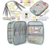 Edelstahl Rundstricknadel Set 9 Stück 80 cm mit Tasche & Zubehör