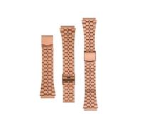 Edelstahl-Uhrenarmband, 18 Mm, Passend For Casio A158 A159 A169 B650 AQ-230 LA-680 AE1200 LA-670 F91W F84 SGW400, Solides Metallarmband(Rose gold fivebeads,18mm)