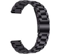 Edelstahl-Uhrenarmband 20 mm Schwarz, Metall-Uhrenarmbänder mit Schnellverschluss, geeignet für Männer und Frauen