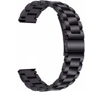 Edelstahl-Uhrenarmband 20 mm Schwarz, Metall-Uhrenarmbänder mit Schnellverschluss, geeignet für Männer und Frauen