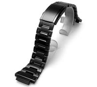 Edelstahl-Uhrenarmband für Casio DW5600 / GWM5610, robustes Metall-Ersatzband, passend für Original DW5600 und GWM5610 Serien (schwarz)