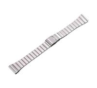 Edelstahl-Uhrenarmband, Metallarmband, kompatibel mit Casio F91W/SGW400/A158/159/168/169, Uhrenarmband Faltschließe, Goldband(Silver,18mm)