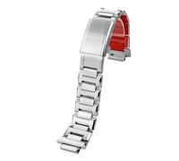 Edelstahl-Uhrenarmbandgehäuse, passend for G-SHOCK 3229, passend for Casio DW5600, GW-B5600, GW-M5610, modifiziertes Armband mit roter unterer Lünette(Silver strap,5610 Series)