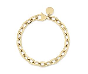 Edelstahlarmband COPENHAGEN STUDIOS "Schmuck Geschenk Edelstahl Armkette Basic Chunky", gold (gelbgoldfarben), Armbänder, Damen, 22cm, Edelstahl, Edelstahlarmband (59776116-0) gelbgoldfarben