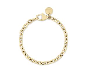 Edelstahlarmband COPENHAGEN STUDIOS "Schmuck Geschenk Edelstahl Armkette Basic Chunky", gold (gelbgoldfarben), Armbänder, Damen, 21cm, Edelstahl, Edelstahlarmband (71835534-0) gelbgoldfarben