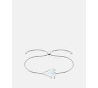 Edelstahlarmband LIEBESKIND BERLIN "Schmuck Geschenk Armkette Glass Heart", edelstahlfarben, transparent, transparent, Armbänder, Damen, 24cm, Edelstahl, Edelstahlarmband, mit Glasstein (98721267-0) e