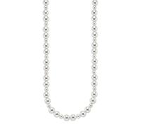 Edelstahlkette BRUNO BANANI "Schmuck Geschenk", edelstahlfarben, weiß, Halsketten, Herren, Edelstahl, L: 50, Edelstahlkette, mit Achat und Muschelkernperle (88038617-0) edelstahlfarben, weiß