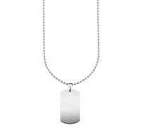Edelstahlkette BRUNO BANANI "Schmuck Geschenk Halskette Dog Tag Kugelkette", silber (edelstahlfarben), Halsketten, Herren, Edelstahl, L: 55 B: 2,3mm, Edelstahlkette, B:2,3mm (11897829-0) edelstahlfarb