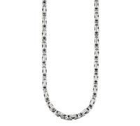 Edelstahlkette BRUNO BANANI "Schmuck Geschenk Halskette Königskette 4-Kant-Optik Silber" Gr. 55, silber (edelstahlfarben), Halsketten, Herren, 55, Edelstahl, L: 55, Edelstahlkette (52719749-55) edelst