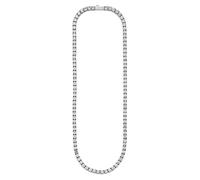 Edelstahlkette BRUNO BANANI "Schmuck Geschenk Tenniskette", edelstahlfarben, kristallweiß, Halsketten, Damen, Edelstahl, L: 45 B: 4mm, Edelstahlkette, mit Zirkonia (synth.), B:4mm (46425944-0) edelsta