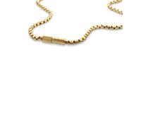 Edelstahlkette CALVIN KLEIN "CONTOURED BARREL", gelbgoldfarben, Halsketten, Herren, Edelstahl, L: 61 B: 4mm, Edelstahlkette, B:4mm (74752135-0) gelbgoldfarben