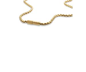Edelstahlkette CALVIN KLEIN "CONTOURED BARREL", gelbgoldfarben, Halsketten, Herren, Edelstahl, L: 61 B: 4mm, Edelstahlkette, B:4mm (74752135-0) gelbgoldfarben