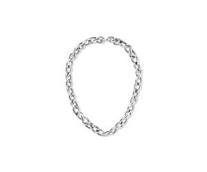 Edelstahlkette CALVIN KLEIN "SCULPTURED DROPS", silber (edelstahlfarben), Halsketten, Damen, Edelstahl, L: 52,5 B: 12mm, Edelstahlkette, B:12mm (12585561-0) edelstahlfarben