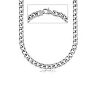 Edelstahlkette FIRETTI "Schmuck Geschenk Halskette Panzerkette" Gr. 55, silber (silberfarben), Halsketten, Damen, 55, Edelstahl, L: 45 50 55 60 B: 6mm, Panzerkette Edelstahlkette, B:6mm (465675-55) si