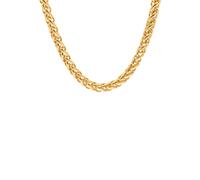 Edelstahlkette FIRETTI "Schmuck Geschenk Zopfkettengliederung, 6 mm breit" Gr. 50, gold (gelbgoldfarben), Halsketten, Damen, 50, Edelstahl, L: 50 B: 6mm, Edelstahlkette, B:6mm (86326739-50) gelbgoldfa