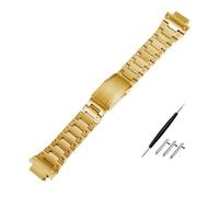 Edelstahlkette, kompatibel mit Casio G-SHOCK-Uhrenarmband GM-5600/DW5600/5610/GM-2100 GA2100 DW-5600, modifiziertes 16-mm-Uhrenarmband(Gold,GA2100)
