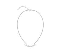Edelstahlkette LACOSTE "CROCODILE", edelstahlfarben, kristallweiß, Halsketten, Damen, mit Stein, Edelstahl, L: 45,5 B: 2mm, Edelstahlkette, wahlweise mit oder ohne Stein, B:2mm (79898658-0) edelstahlf