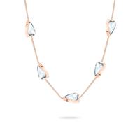 Edelstahlkette LIEBESKIND BERLIN "Schmuck Geschenk Halskette Glass Heart", roségoldfarben, transparent, Halsketten, Herren, Edelstahl, L: 45 B: 1,3mm, Edelstahlkette, B:1,3mm (81998533-0)