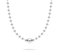 Edelstahlkette LIEBESKIND BERLIN "Schmuck Geschenk Halskette Steel Ball", silber (silberfarben), Halsketten, Damen, Edelstahl, L: 42 B: 10mm, Edelstahlkette, B:10mm (87367658-0) silberfarben