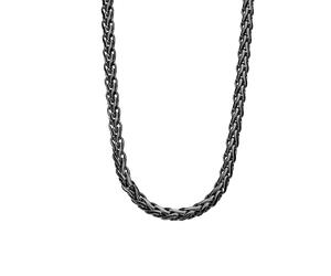Edelstahlkette LOTUS "Temptation Game", schwarz, Halsketten, Herren, Edelstahl, L: 60 B: 4mm, Edelstahlkette, B:4mm (92781042-0) schwarz