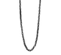 Edelstahlkette LOTUS "Urban Man", schwarz, Halsketten, Herren, Edelstahl, L: 55 B: 4mm, Edelstahlkette, B:4mm (87739050-0) schwarz