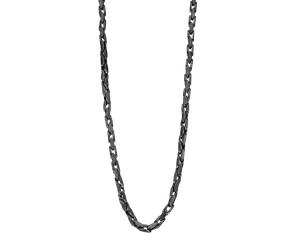 Edelstahlkette LOTUS "Urban Man", schwarz, Halsketten, Herren, Edelstahl, L: 55 B: 4mm, Edelstahlkette, B:4mm (87739050-0) schwarz