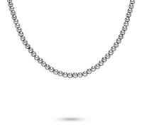 Edelstahlkette S.OLIVER "Schmuck Geschenk Edelstahl Halskette The Steel Ball", silber (edelstahlfarben), Halsketten, Damen, Edelstahl, L: 47 B: 6mm, Edelstahlkette, B:6mm (87273511-0) edelstahlfarben