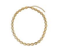 Edelstahlkette "Schmuck Geschenk Edelstahl Halsschmuck Halskette Muschel-Optik", gelbgoldfarben, ANISTON JEWELRY & WATCHES, Halsketten, Damen, Edelstahl, L: 44 B: 8mm, Edelstahlkette, Made in Germany,