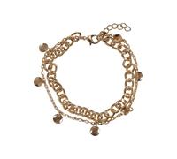 Edelstahlkette URBAN CLASSICS "Urban Classics Unisex Charmy Anklet" Gr. S, gold, Halsketten, Damen, S/M, Metall, Zink, Edelstahlkette (71451556-S) gold