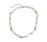 Edelstahlkette URBAN CLASSICS "Urban Classics Unisex Color Mix Necklace", gold, silber, Halsketten, Herren, onesize, Baumwolle, Edelstahlkette (76675857-0) gold, silber