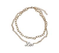 Edelstahlkette URBAN CLASSICS "Urban Classics Unisex Diamond Zodiac Golden Necklace", gold (leo), Halsketten, Damen, onesize, Eisen Zink, Eisen, Zink, Edelstahlkette (31605838-0) leo