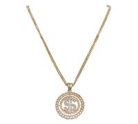 Edelstahlkette URBAN CLASSICS "Urban Classics Unisex Dollar Diamond Necklace", gold, Halsketten, Damen, onesize, Zink, Edelstahlkette (16175547-0) gold