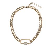 Edelstahlkette URBAN CLASSICS "Urban Classics Unisex Fastener Necklace", gold, Halsketten, Herren, onesize, Eisen Zink, Eisen, Zink, Edelstahlkette (48867347-0) gold